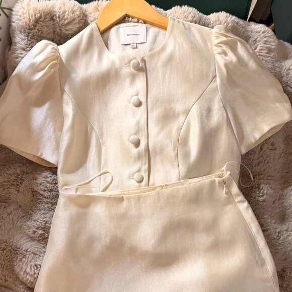 Reformation Dresses & Skirts - Reformation Mika Two Piece In Cream, Size:US 6 brand new, no flaws, without tags
